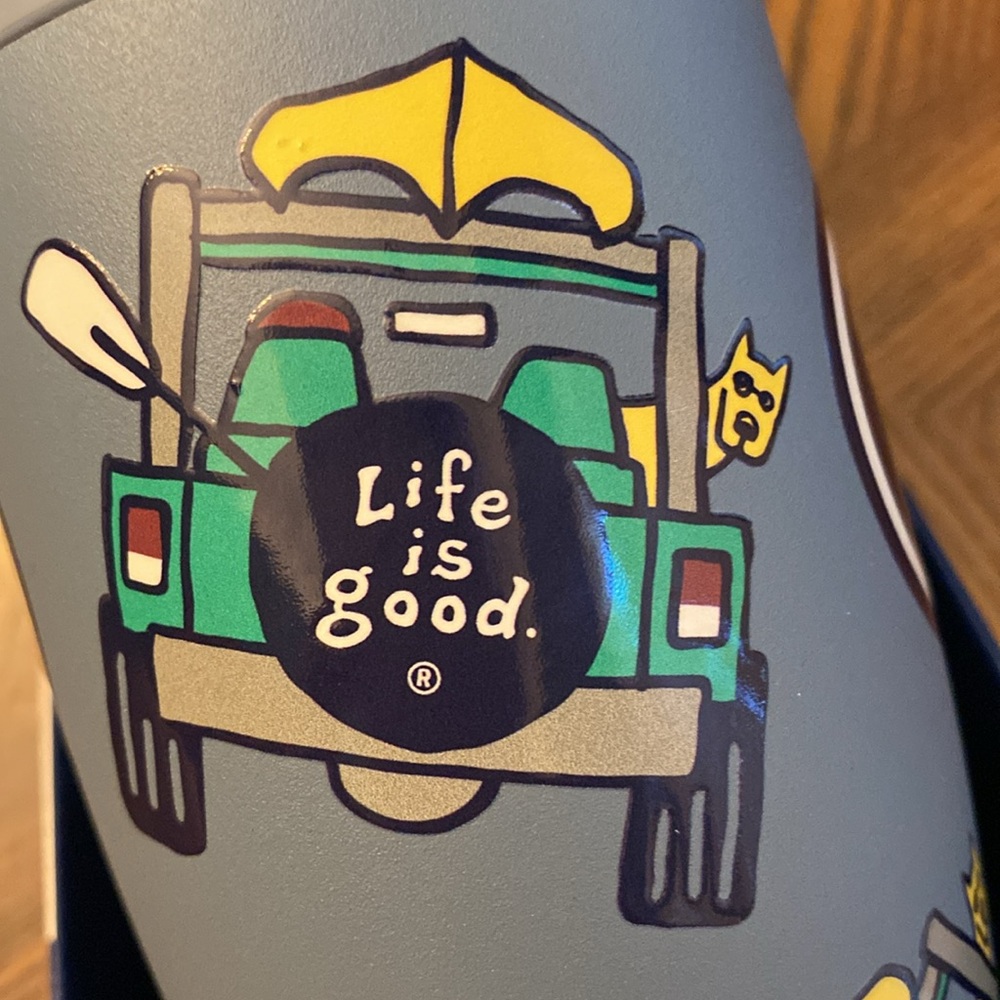 Life Is Good Jeep Slim Can & Bottle Cooler NWT 7” tall - Picture 2 of 8